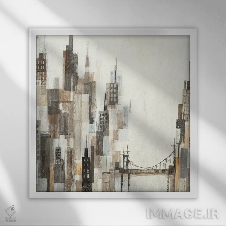 تابلو بندر مقصد (اصطلاح دریانوردی) اثر لیز جارباور - نمای قابدار سفید