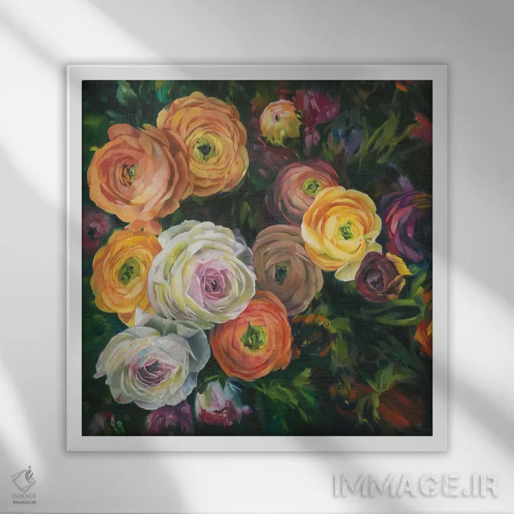 تابلو زندگی خوشیمن اثر لیز جارباور - نمای قابدار سفید