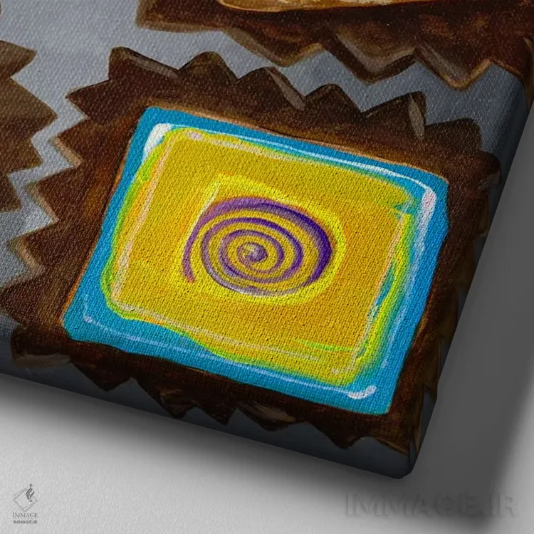 تابلو چشمنواز ۲ اثر لیز جارباور - نمای نزدیک بافت بوم