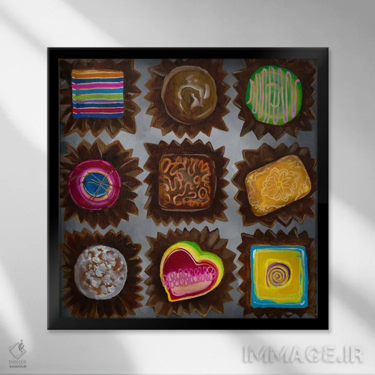 تابلو چشمنواز ۲ اثر لیز جارباور - نمای قابدار مشکی