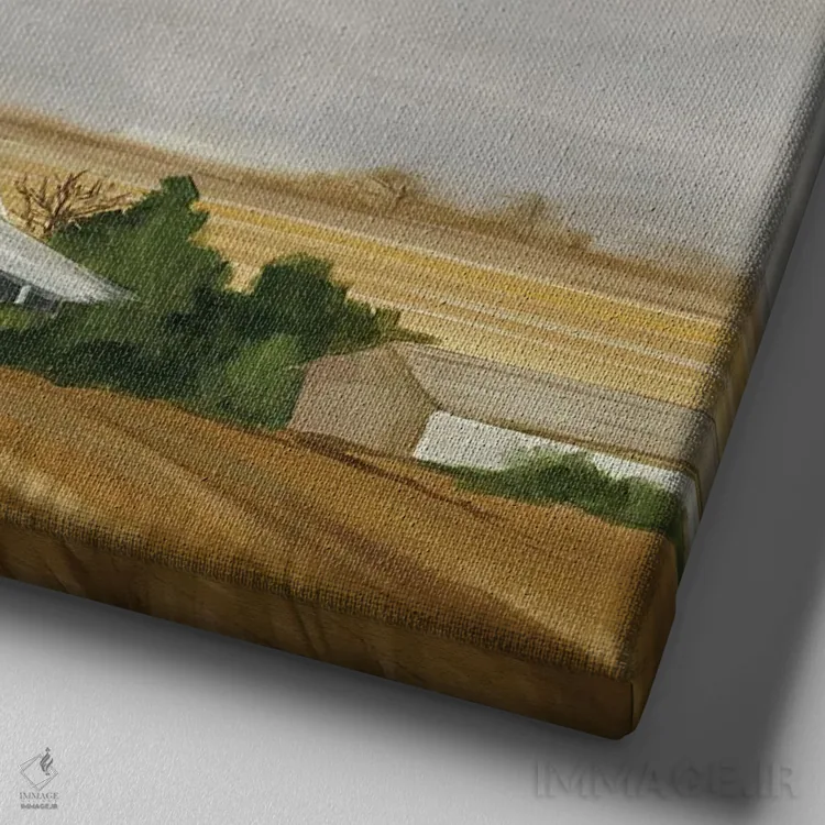 تابلو خانه شیرین آلاباما (اشاره به آهنگ معروف) اثر لیز جارباور - نمای نزدیک بافت بوم