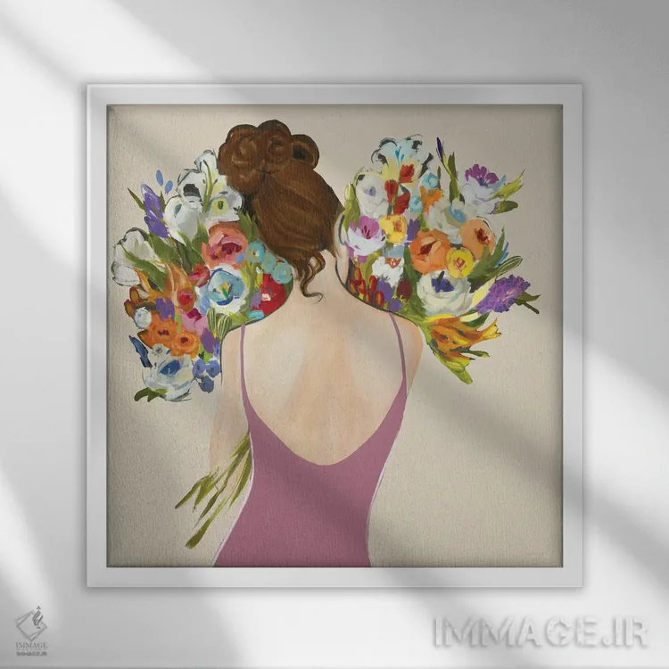 تابلو گلهای معطر اثر لیز جارباور - نمای قابدار سفید