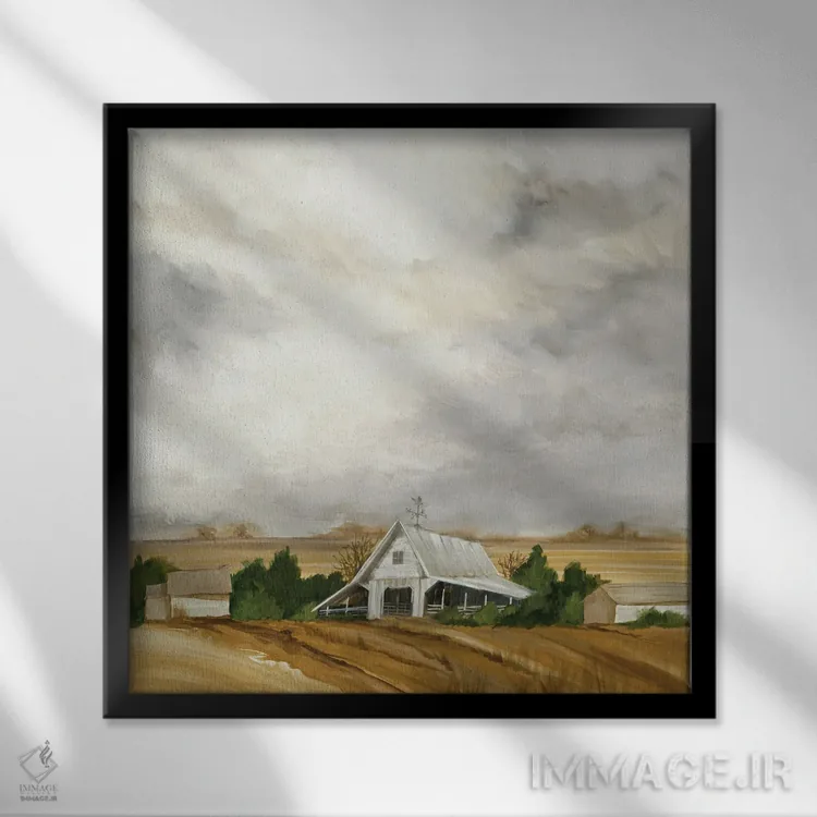 تابلو خانه شیرین آلاباما (اشاره به آهنگ معروف) اثر لیز جارباور - نمای قابدار مشکی