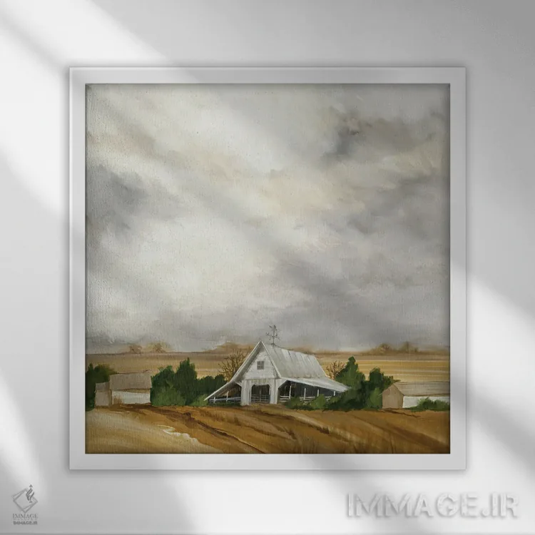 تابلو خانه شیرین آلاباما (اشاره به آهنگ معروف) اثر لیز جارباور - نمای قابدار سفید