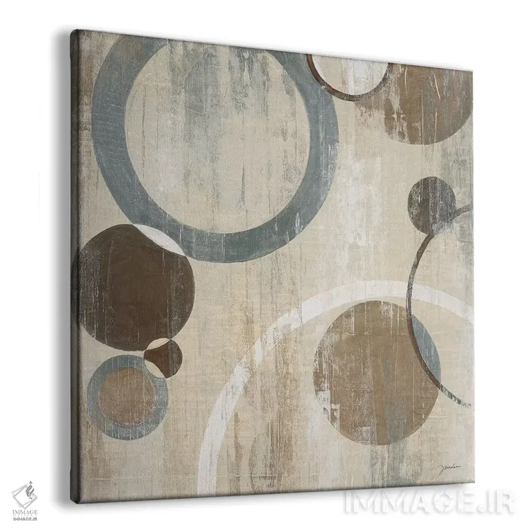 تابلو دایرههای مدرن اورلاندو I اثر لیز جارباور - نمای پرسپکتیو محصول