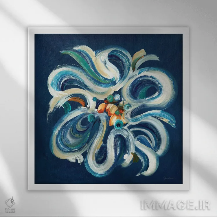 تابلو پیچش اثر لیز جارباور - نمای قابدار سفید