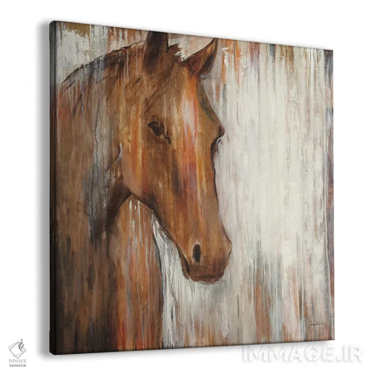 تابلو اسب نقاشیشده اثر لیز جارباور - نمای پرسپکتیو محصول