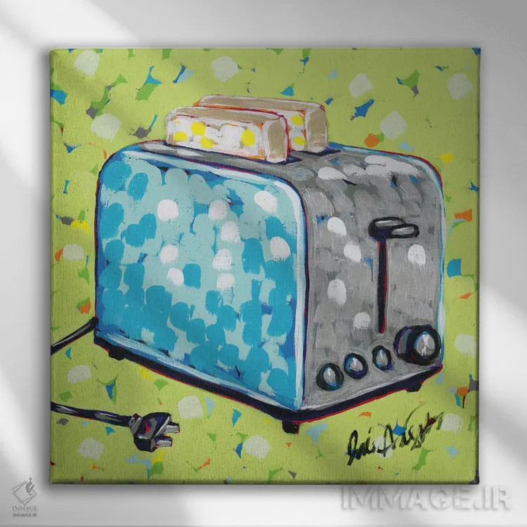 تابلو طرح توستر آشپزخانه اثر جودی آگوستین - نمای روبهرو روی دیوار