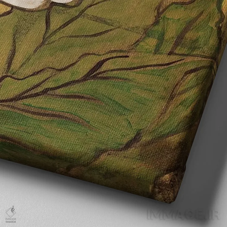 تابلو روز طلایی ۲ اثر لیز جارباور - نمای نزدیک بافت بوم