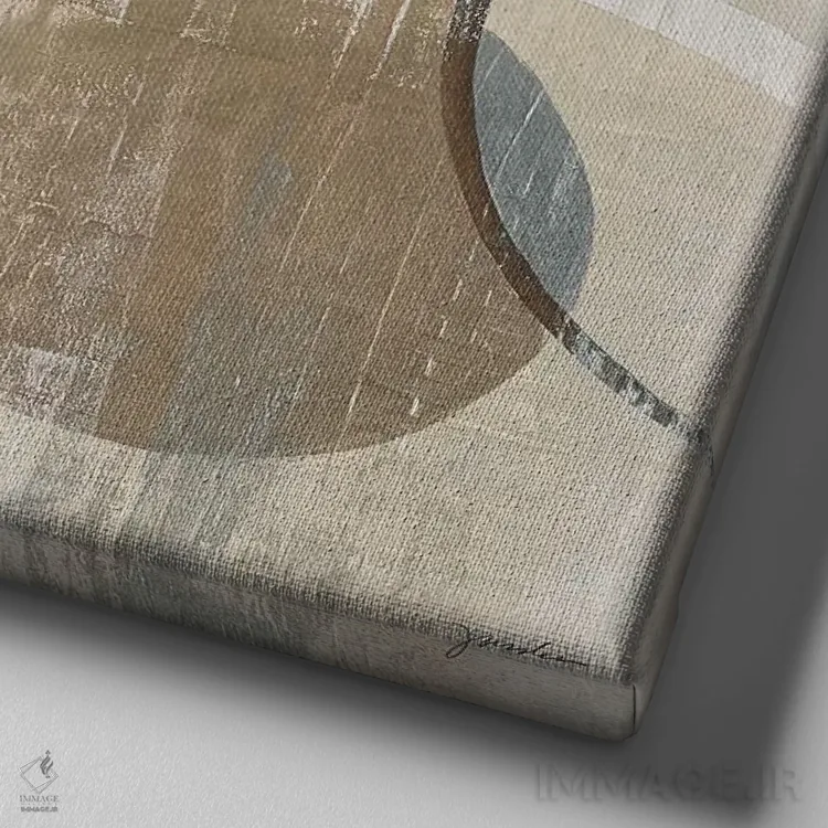 تابلو دایرههای مدرن اورلاندو I اثر لیز جارباور - نمای نزدیک بافت بوم