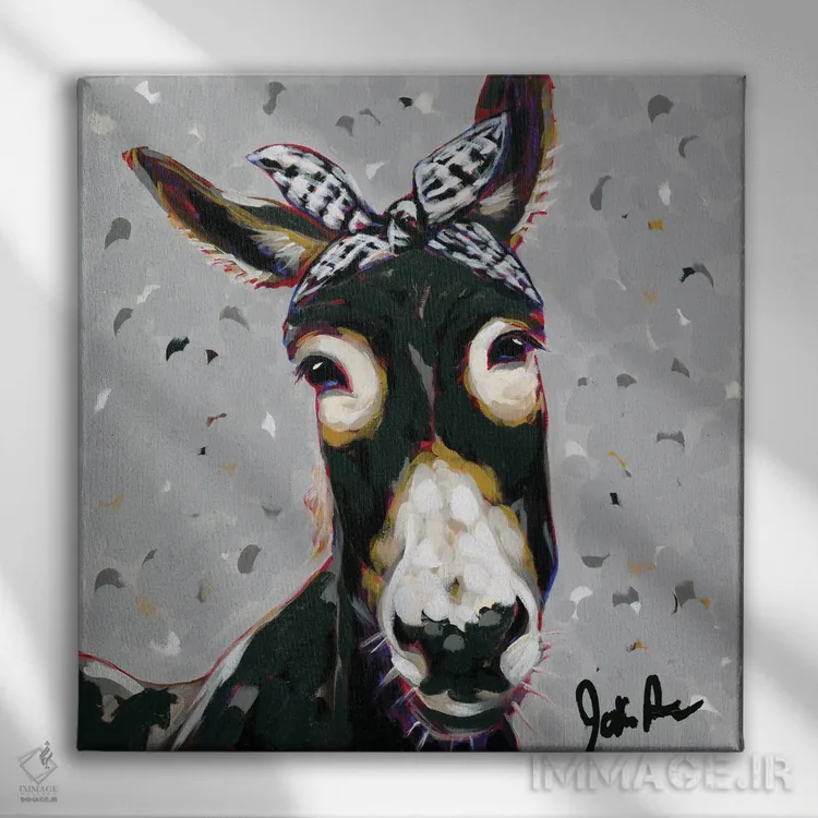 تابلو فارم پاپ-دونا (نام خاص؛ زاویه هنری) اثر جودی آگوستین - نمای روبهرو روی دیوار