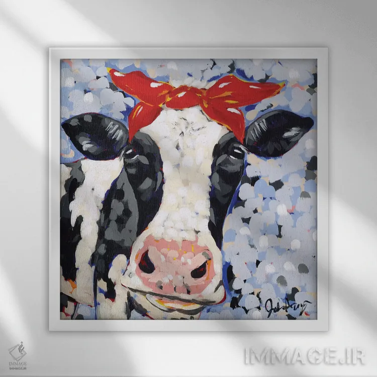 تابلو بسی (اسم خاص) اثر جودی آگوستین - نمای قابدار سفید