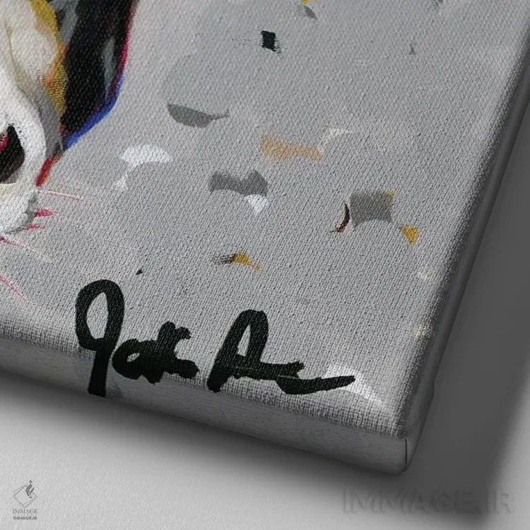 تابلو فارم پاپ-دونا (نام خاص؛ زاویه هنری) اثر جودی آگوستین - نمای نزدیک بافت بوم