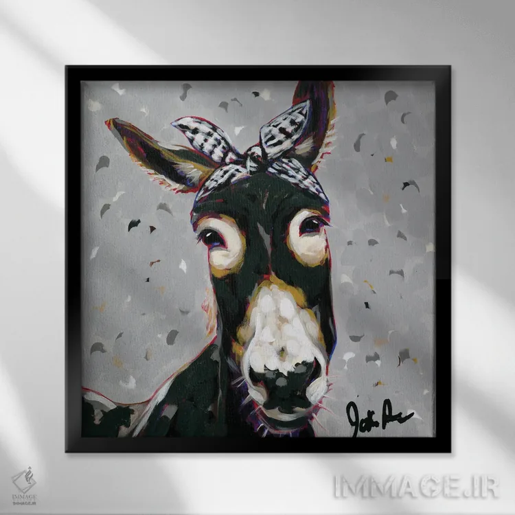 تابلو فارم پاپ-دونا (نام خاص؛ زاویه هنری) اثر جودی آگوستین - نمای قابدار مشکی