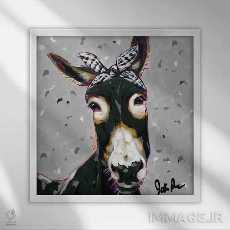 تابلو فارم پاپ-دونا (نام خاص؛ زاویه هنری) اثر جودی آگوستین - نمای قابدار سفید