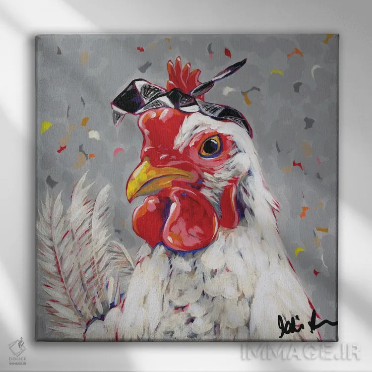 تابلو فارم پاپ-روزی (نام خاص؛ زاویه هنری) اثر جودی آگوستین - نمای روبهرو روی دیوار