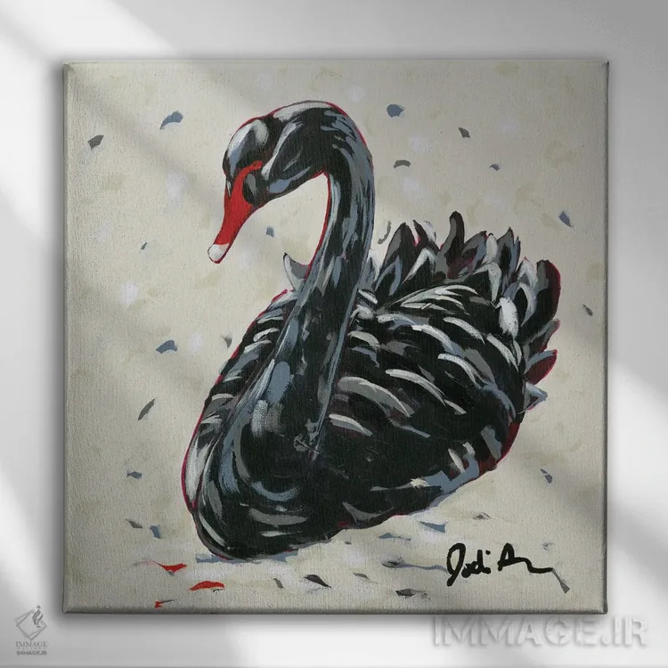 تابلو قوی سیاه اثر جودی آگوستین - نمای روبهرو روی دیوار