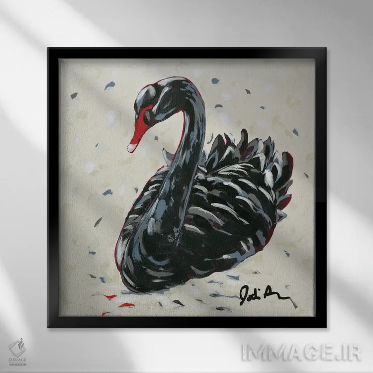 تابلو قوی سیاه اثر جودی آگوستین - نمای قابدار مشکی