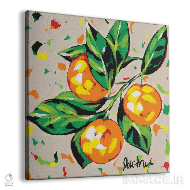 تابلو طرح پرتقالها اثر جودی آگوستین - نمای پرسپکتیو محصول