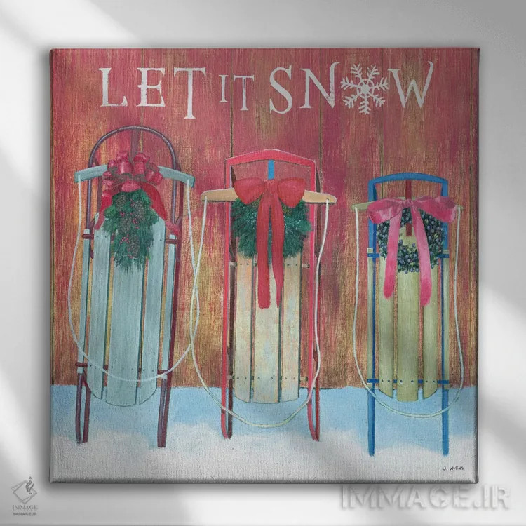 تابلو بگذار برف ببارد اثر جیمز وینس - نمای روبهرو روی دیوار