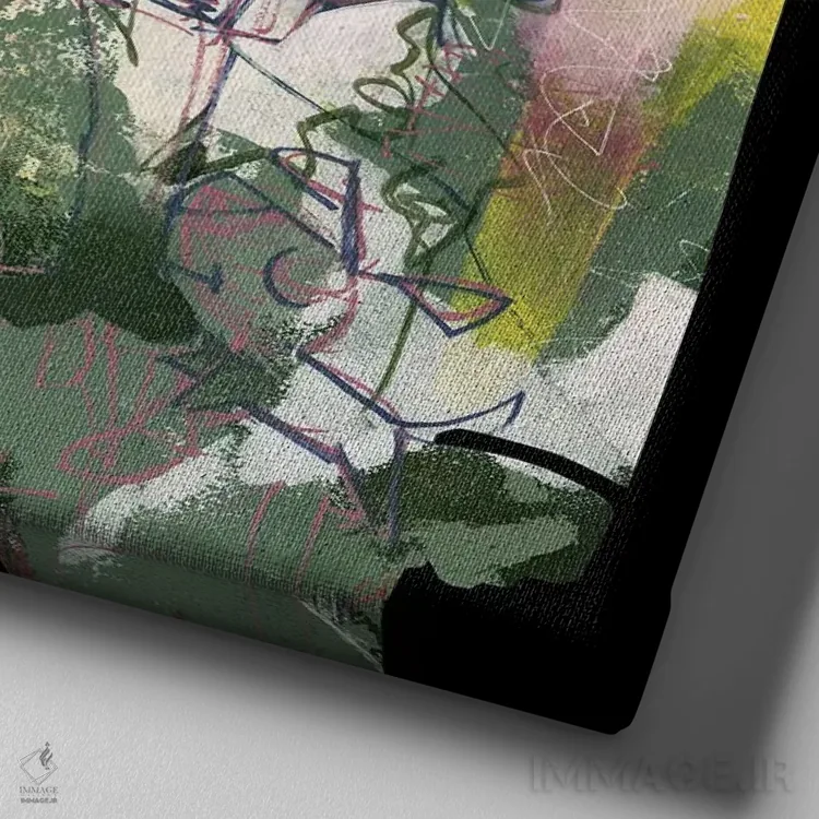 تابلو گفتوگوها IV اثر جک آوتیسیان - نمای نزدیک بافت بوم