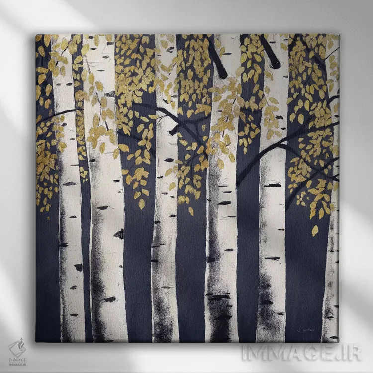 تابلو جنگل تازه نیلی II اثر جیمز وینس - نمای روبهرو روی دیوار