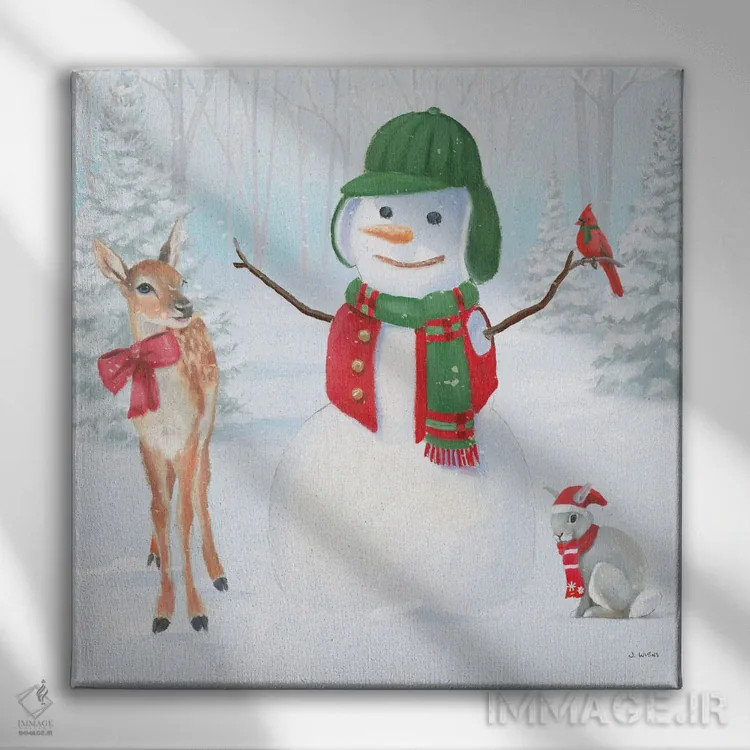 تابلو آراسته برای کریسمس II (برش) اثر جیمز وینس - نمای روبهرو روی دیوار