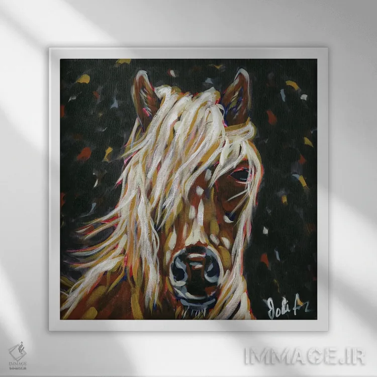 تابلو بلاندی (نام خاص یا موی بور) اثر جودی آگوستین - نمای قابدار سفید