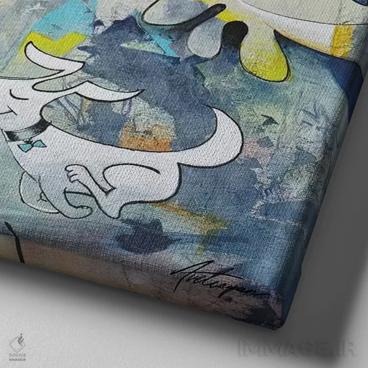 تابلو فرد جاهطلب اثر جک آوتیسیان - نمای نزدیک بافت بوم