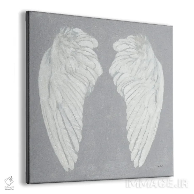 تابلو بالها شماره یک روی خاکستری (برگشته) اثر جیمز وینس - نمای پرسپکتیو محصول