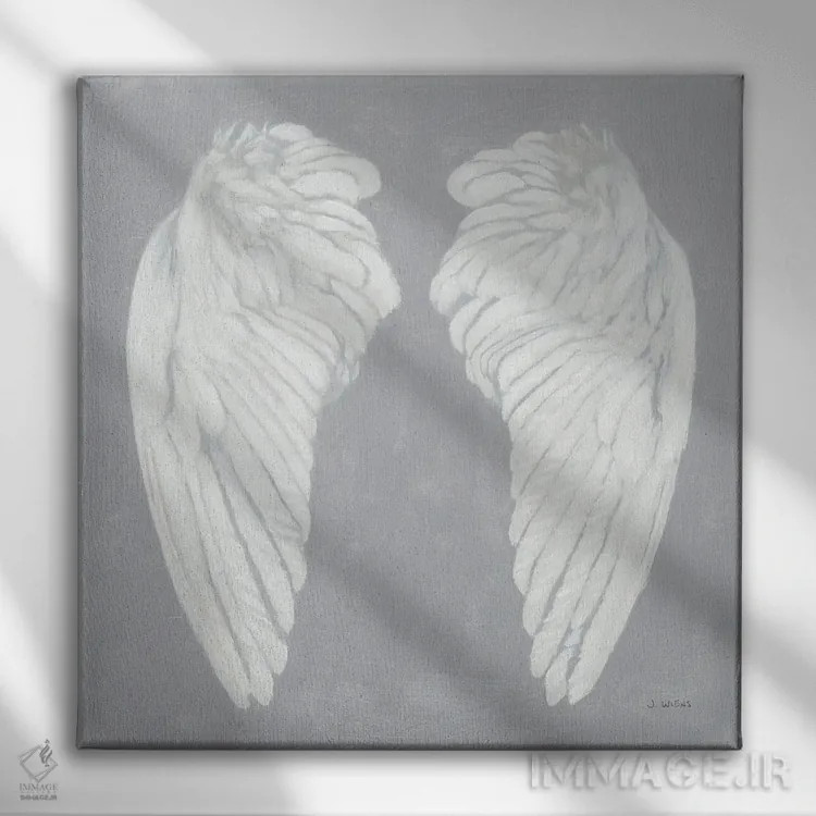 تابلو بالها شماره یک روی خاکستری (برگشته) اثر جیمز وینس - نمای روبهرو روی دیوار