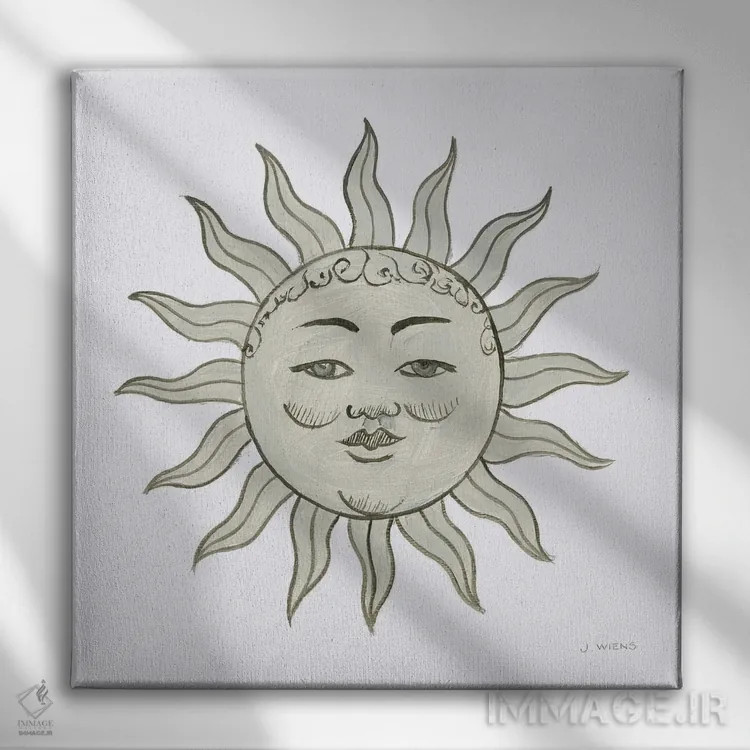 تابلو خورشید اثر جیمز وینس - نمای روبهرو روی دیوار