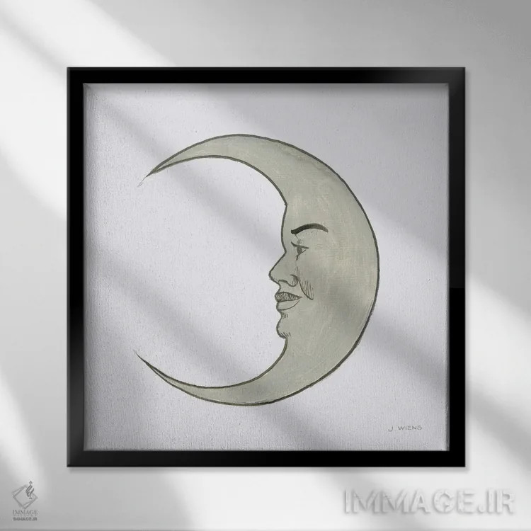 تابلو ماه اثر جیمز وینس - نمای قابدار مشکی