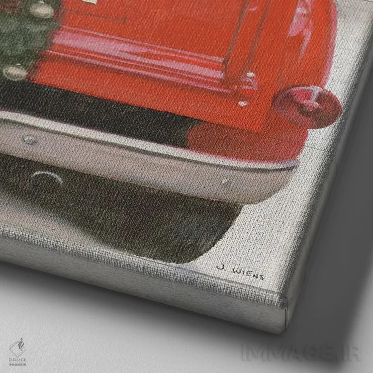 تابلو کریسمس در نواحی مرکزی IV (برش) اثر جیمز وینس - نمای نزدیک بافت بوم