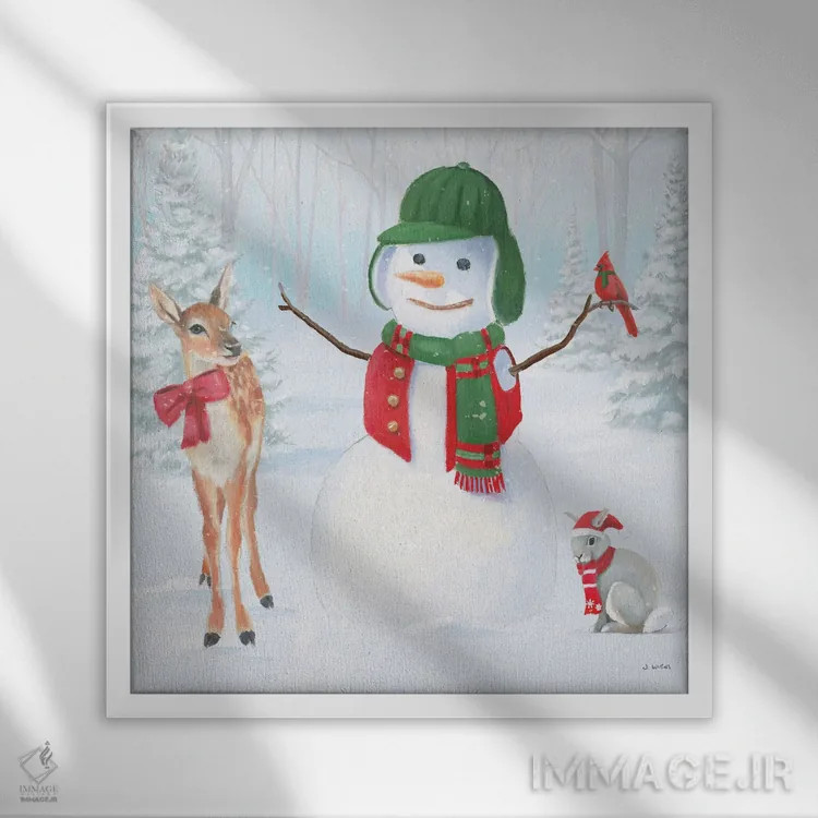 تابلو آراسته برای کریسمس II (برش) اثر جیمز وینس - نمای قابدار سفید