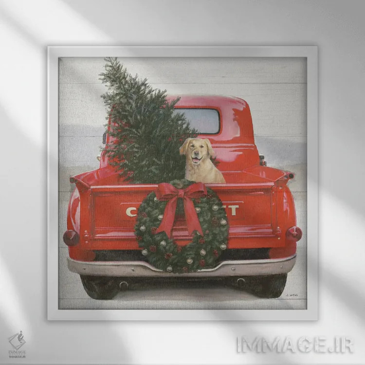 تابلو کریسمس در نواحی مرکزی IV (برش) اثر جیمز وینس - نمای قابدار سفید