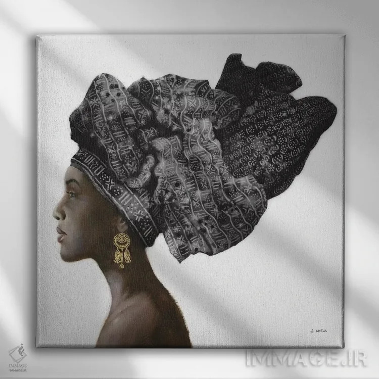 تابلو سبک ناب سیاه اثر جیمز وینس - نمای روبهرو روی دیوار