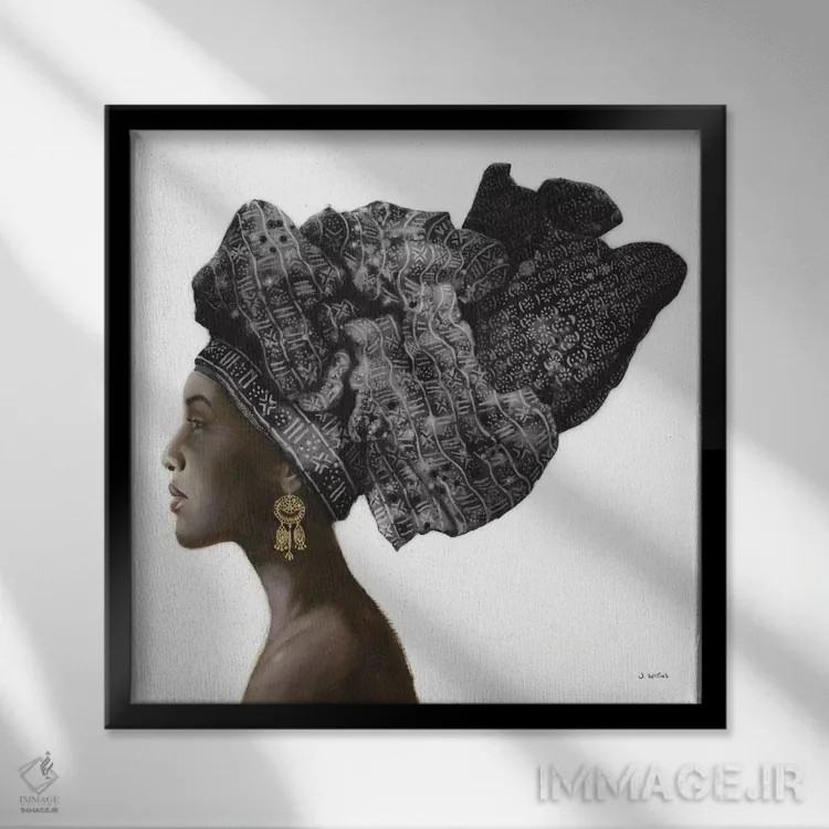 تابلو سبک ناب سیاه اثر جیمز وینس - نمای قابدار مشکی