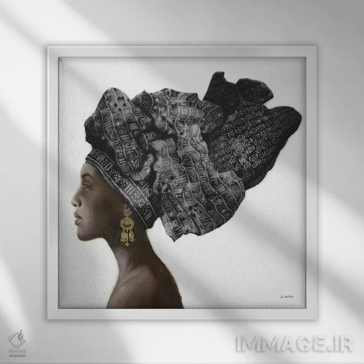 تابلو سبک ناب سیاه اثر جیمز وینس - نمای قابدار سفید