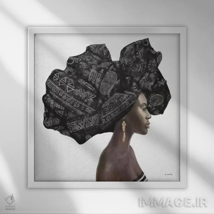 تابلو سبک ناب شماره دو (سیاه) اثر جیمز وینس - نمای قابدار سفید