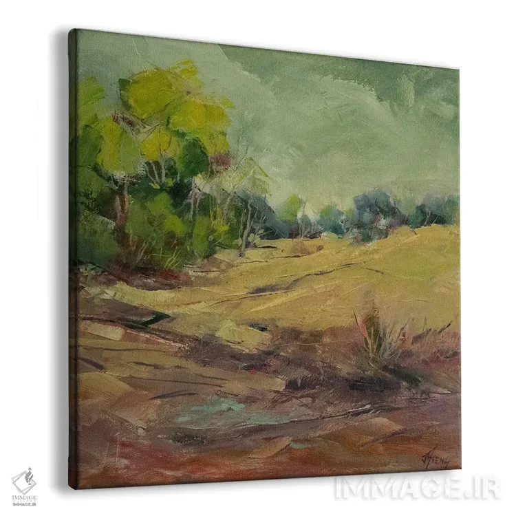 تابلو میانپرده رنگارنگ اثر جودی آهرنز - نمای پرسپکتیو محصول