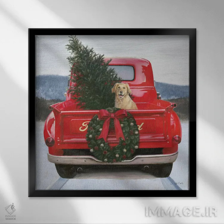 تابلو کریسمس در هارتلند شماره چهار (فورد) اثر جیمز وینس - نمای قابدار مشکی