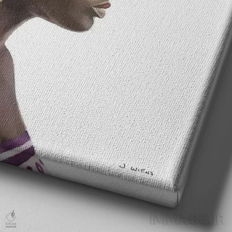 تابلو سبک ناب شماره دو اثر جیمز وینس - نمای نزدیک بافت بوم