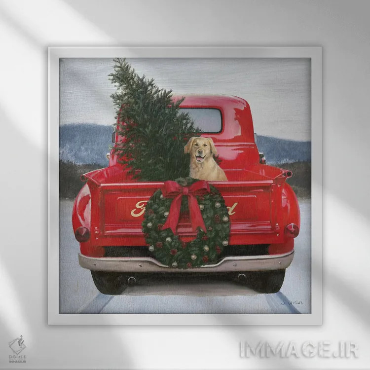 تابلو کریسمس در هارتلند شماره چهار (فورد) اثر جیمز وینس - نمای قابدار سفید