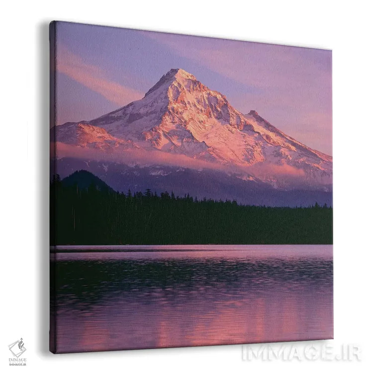 تابلو Mount Hood NF. Sunset light reddens north side of Mount Hood with first snow" اثر جان بارگر - نمای پرسپکتیو محصول