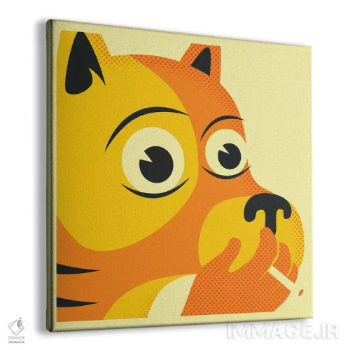 تابلو سگ سیگاری اثر جازبری بلو (هنرمند مدرن/برند هنری) - نمای پرسپکتیو محصول