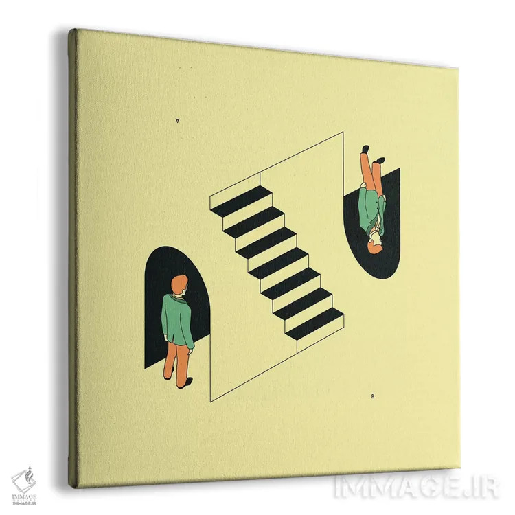 تابلو همزاد اثر جازبری بلو (هنرمند مدرن/برند هنری) - نمای پرسپکتیو محصول