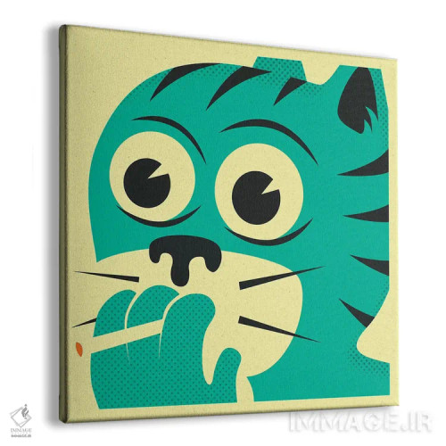 تابلو گربه سیگاری اثر جازبری بلو (هنرمند مدرن/برند هنری) - نمای پرسپکتیو محصول