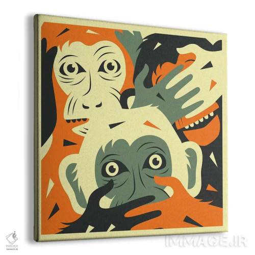 تابلو شر نکن ۱ اثر جازبری بلو (هنرمند مدرن/برند هنری) - نمای پرسپکتیو محصول