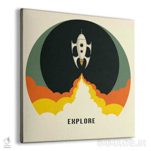 تابلو اکتشاف ۱ اثر جازبری بلو (هنرمند مدرن/برند هنری) - نمای پرسپکتیو محصول